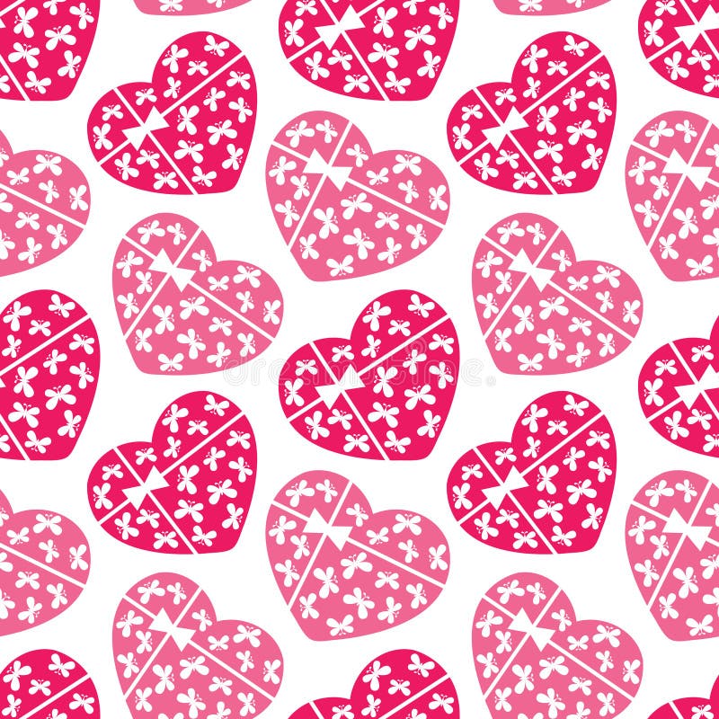 Teste padrão sem emenda dos corações cor-de-rosa ilustração do vetor Teste padrão sem emenda dos corações cor-de-rosa ilustração do vetor