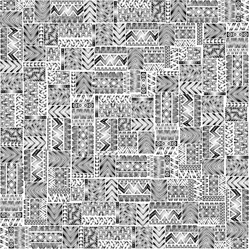Teste padrão sem emenda dos retalhos Ornamento elegante Tribal e ethn ilustração do vetor Teste padrão sem emenda dos retalhos Ornamento elegante Tribal e ethn ilustração do vetor