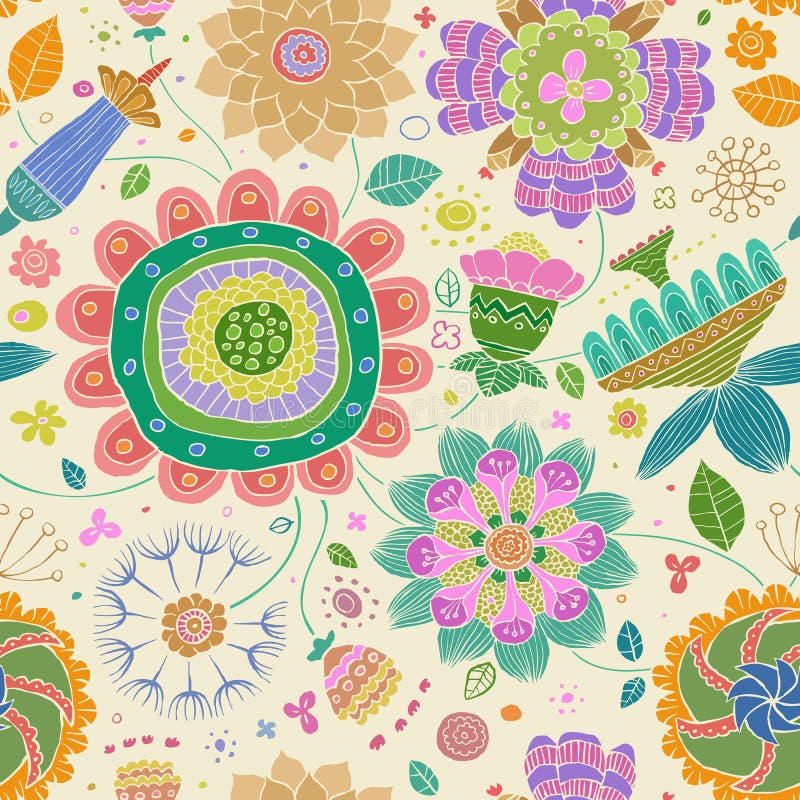 Teste padrão sem emenda floral ilustração do vetor Teste padrão sem emenda floral ilustração do vetor