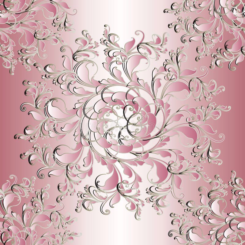 Teste padrão sem emenda floral da mandala Luz - wallpape cor-de-rosa do fundo ilustração do vetor Teste padrão sem emenda floral da mandala Luz - wallpape cor-de-rosa do fundo ilustração do vetor