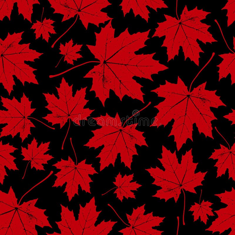 Teste padrão sem emenda floral do outono do vintage (queda) com folhas de bordo ilustração stock Teste padrão sem emenda floral do outono do vintage (queda) com folhas de bordo ilustração stock