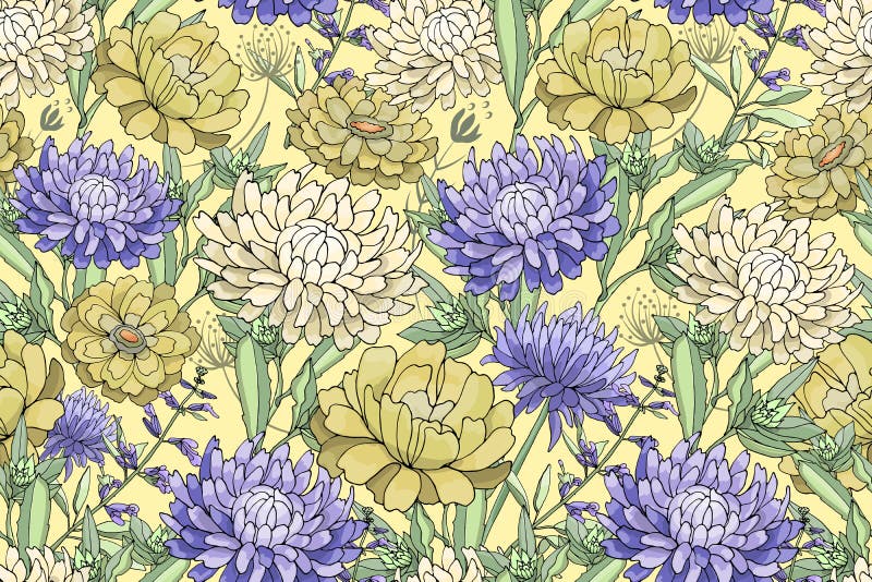Teste padrão sem emenda floral do vetor ilustração do vetor Teste padrão sem emenda floral do vetor ilustração do vetor