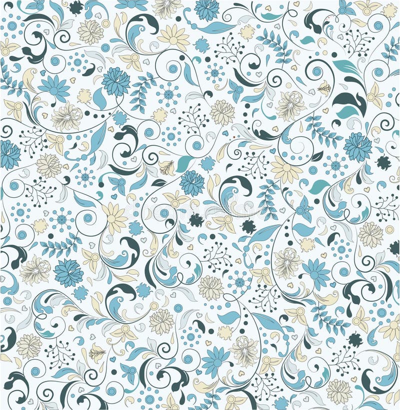 Teste padrão sem emenda floral, projeto do vetor ilustração stock Teste padrão sem emenda floral, projeto do vetor ilustração stock