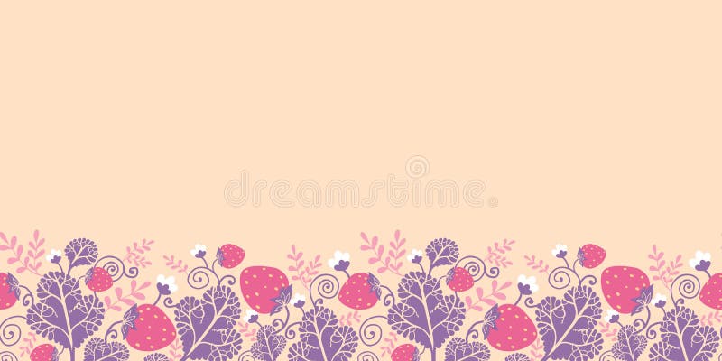 Teste padrão sem emenda horizontal das morangos ilustração royalty free Teste padrão sem emenda horizontal das morangos ilustração royalty free