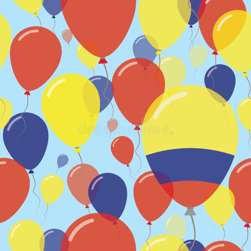 Teste padrão sem emenda liso do dia nacional de Colômbia ilustração do vetor