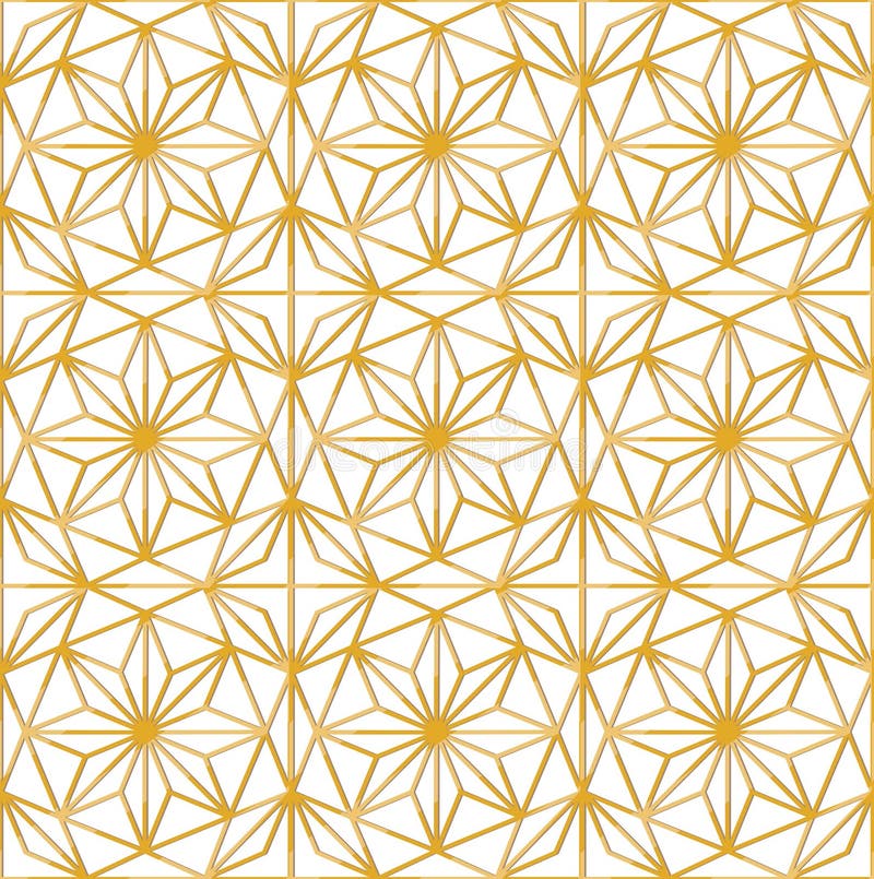 Teste padrão sem emenda luxuoso do vetor com as estrelas douradas geométricas ilustração stock Teste padrão sem emenda luxuoso do vetor com as estrelas douradas geométricas ilustração stock