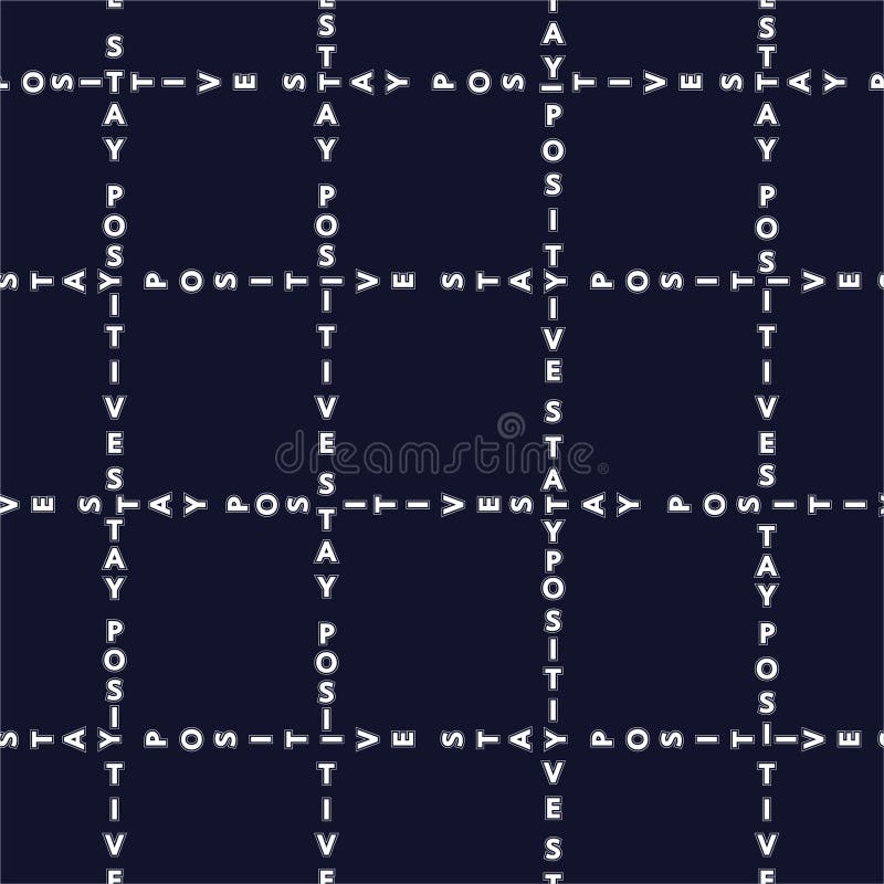 Teste padrão sem emenda na moda na decoração “positiva” do fraseio no projeto do formulário de verificação da janela da grade par ilustração do vetor Teste padrão sem emenda na moda na decoração “positiva” do fraseio no projeto do formulário de verificação da janela da grade par ilustração do vetor