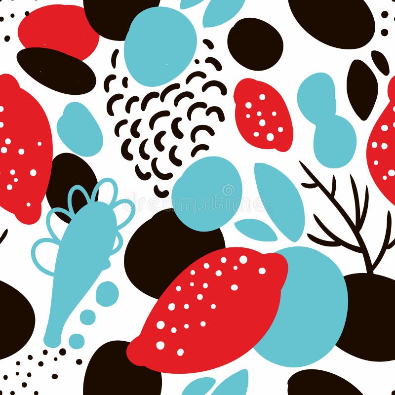 Teste padrão sem emenda no estilo abstrato ilustração royalty free