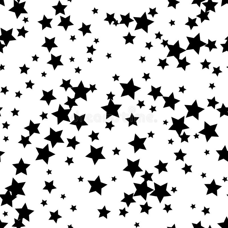 Teste padrão sem emenda preto e branco abstrato com estrelas Fundo de Digitas para o projeto ilustração stock Teste padrão sem emenda preto e branco abstrato com estrelas Fundo de Digitas para o projeto ilustração stock