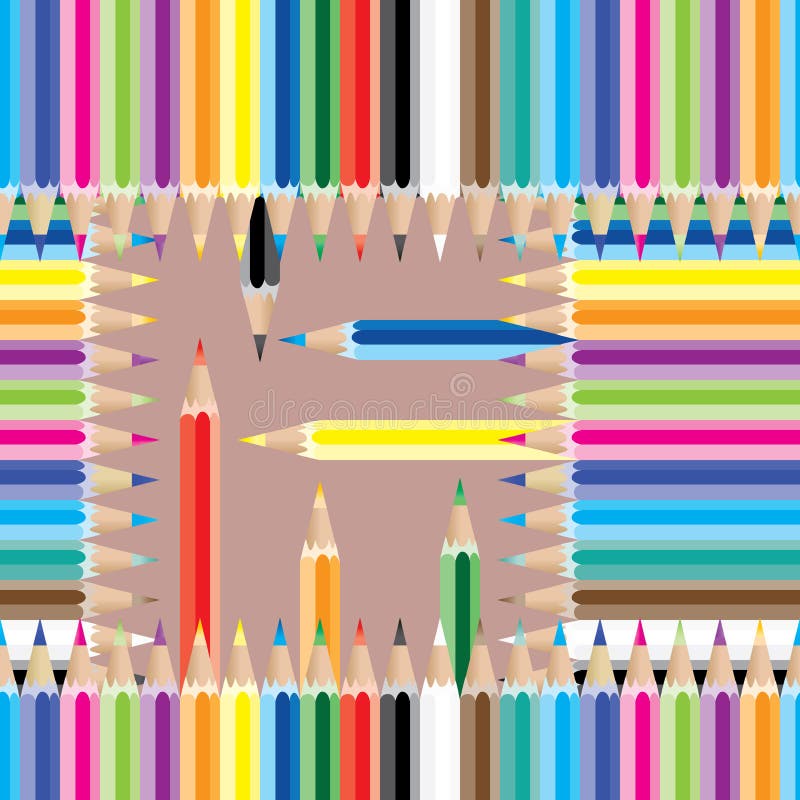 Teste padrão sem emenda quadrado colorido do lápis ilustração royalty free Teste padrão sem emenda quadrado colorido do lápis ilustração royalty free