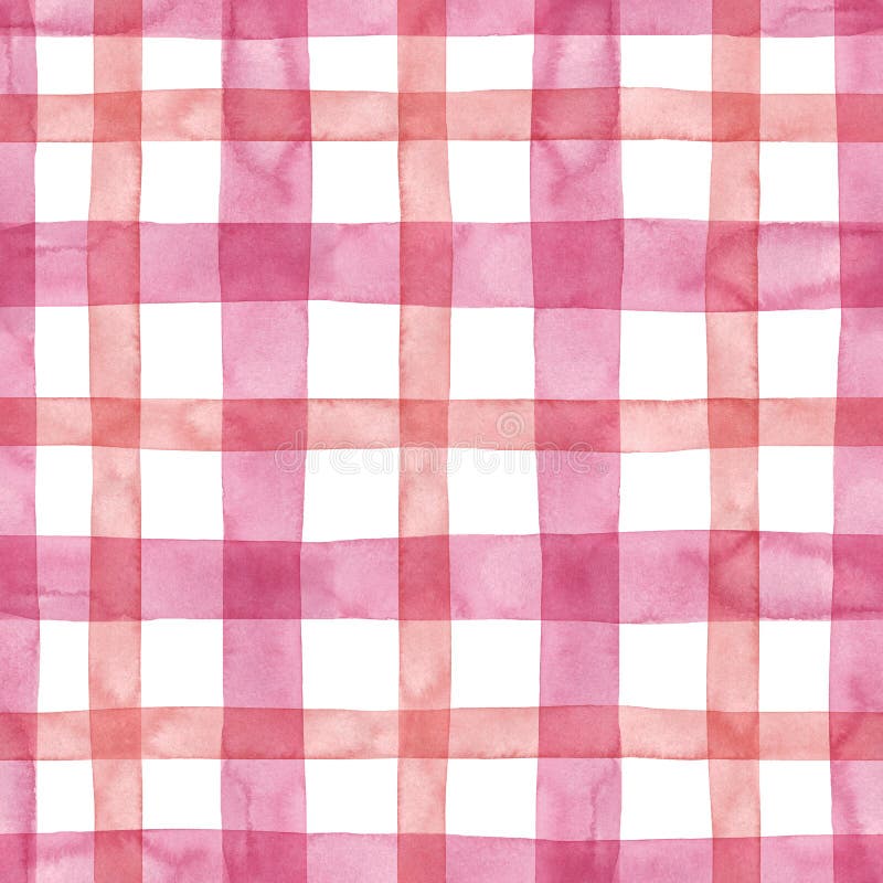 Teste padrão sem emenda quadriculado cor-de-rosa pastel brilhante da manta Listras e linhas da aquarela no fundo branco Cópia do fotos de stock Teste padrão sem emenda quadriculado cor-de-rosa pastel brilhante da manta Listras e linhas da aquarela no fundo branco Cópia do fotos de stock