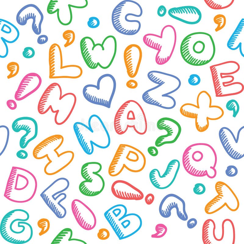 Padrão de alfabeto ilustração royalty free