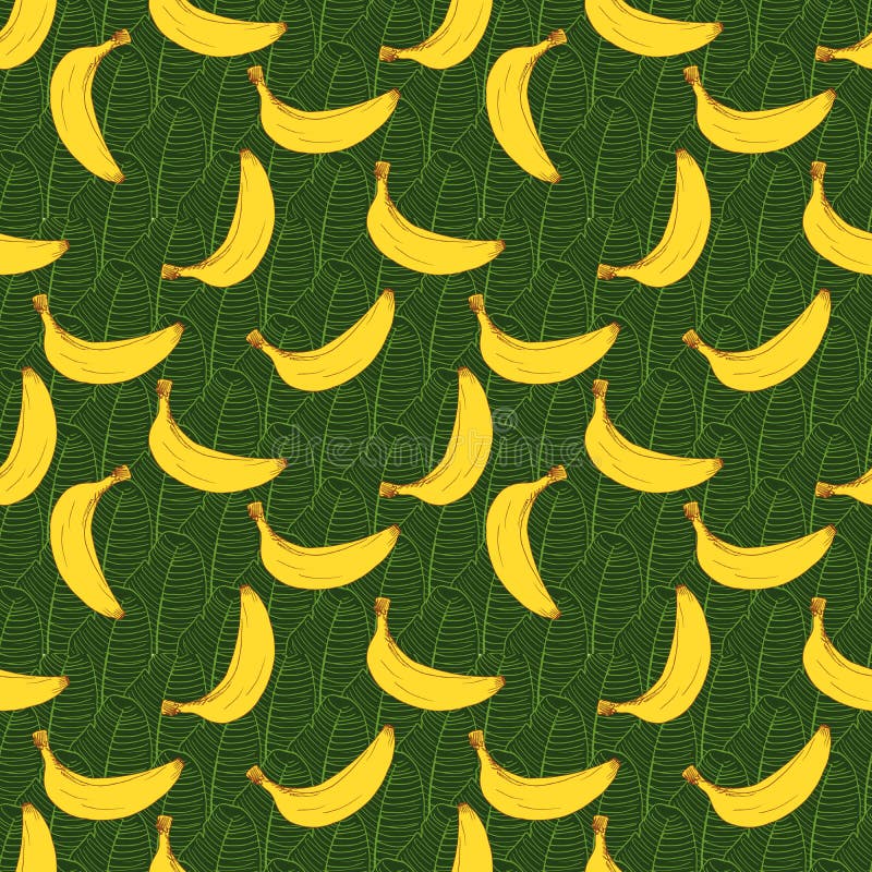 Teste padrão sem emenda tirado mão do esboço da banana Ilustração do vetor ilustração do vetor Teste padrão sem emenda tirado mão do esboço da banana Ilustração do vetor ilustração do vetor