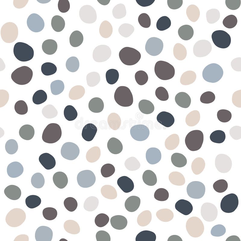 Teste padrão sem emenda tirado mão do seixo no fundo branco ilustração stock Teste padrão sem emenda tirado mão do seixo no fundo branco ilustração stock