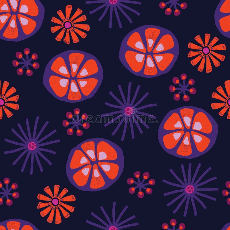 Teste padrão sem emenda vermelho do rosa violeta roxo retro do prado das flores ilustração royalty free Teste padrão sem emenda vermelho do rosa violeta roxo retro do prado das flores ilustração royalty free