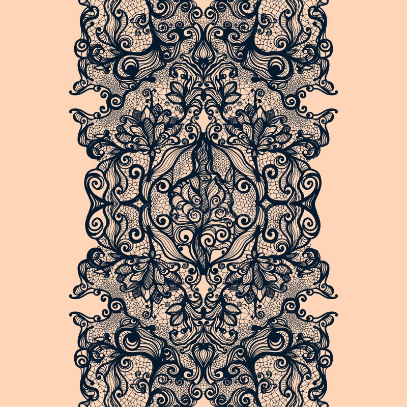 Teste padrão sem emenda vertical da fita abstrata do laço ilustração do vetor Teste padrão sem emenda vertical da fita abstrata do laço ilustração do vetor