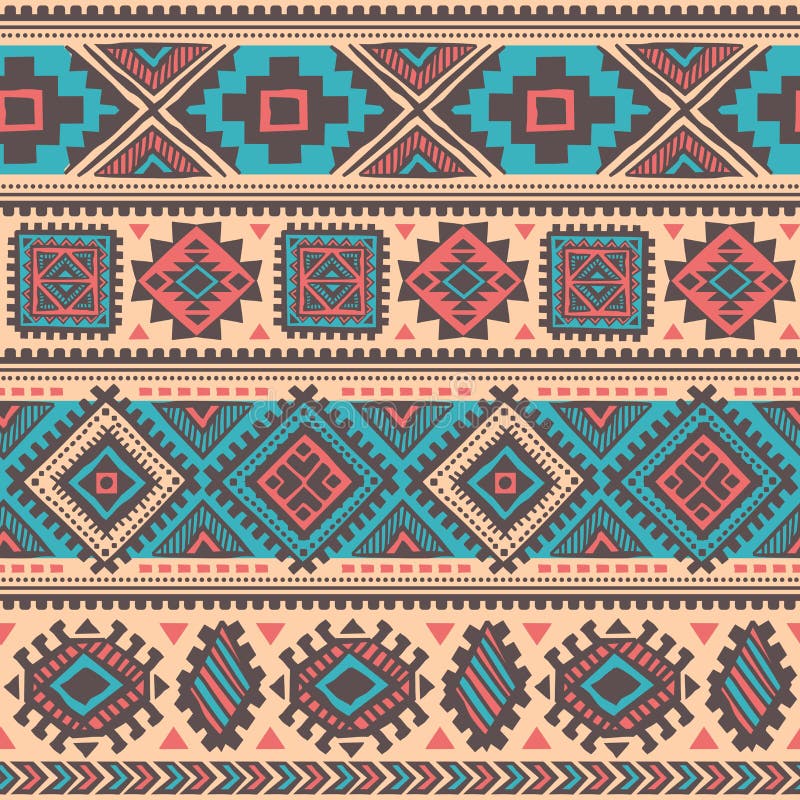 Vector Tribal Mexican vintage ethnic seamless pattern. Vector Tribal Mexican vintage ethnic seamless pattern