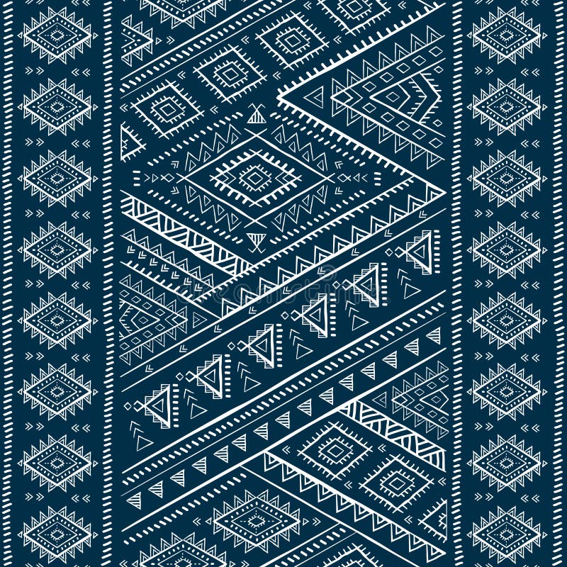 Vector Tribal Mexican vintage ethnic seamless pattern. Vector Tribal Mexican vintage ethnic seamless pattern