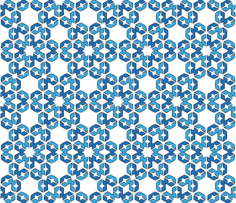 Teste padrão sextavado do floco de neve ilustração royalty free