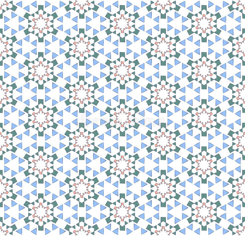 Teste padrão sextavado estilizado de matéria têxtil ilustração stock