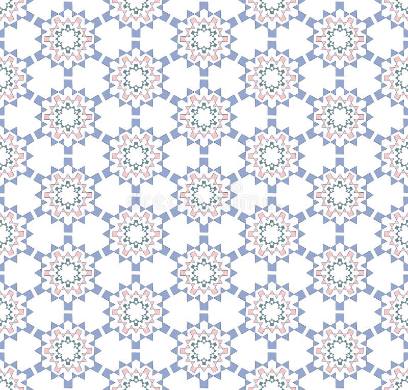 Teste padrão sextavado estilizado do floco de neve do sumário ilustração royalty free