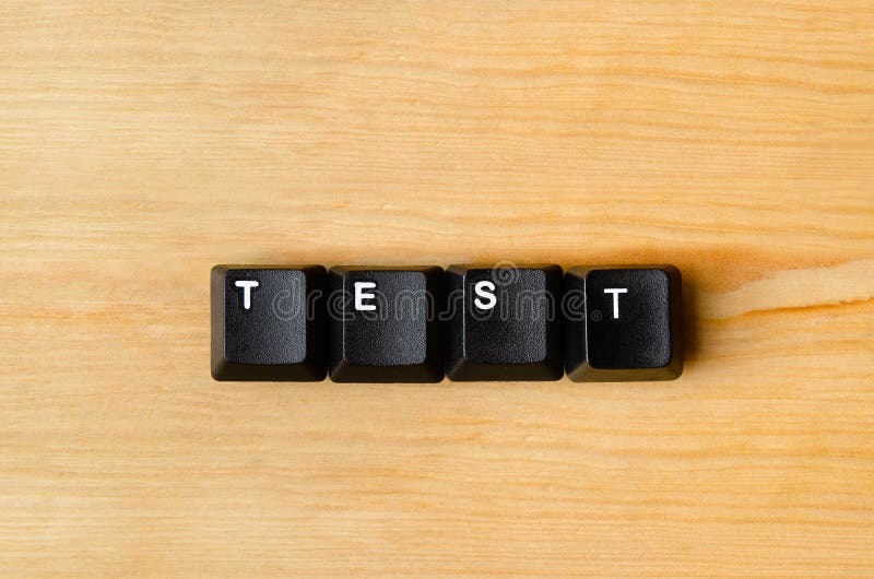 Teste a palavra imagem de stock Teste a palavra imagem de stock