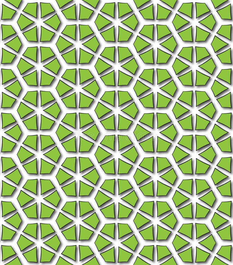 Testes padrões abstratos verdes sextavados ilustração do vetor
