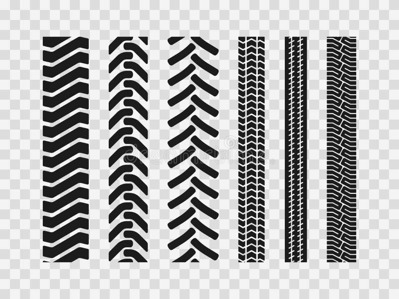 Testes padrões da trilha dos pneus da maquinaria pesada