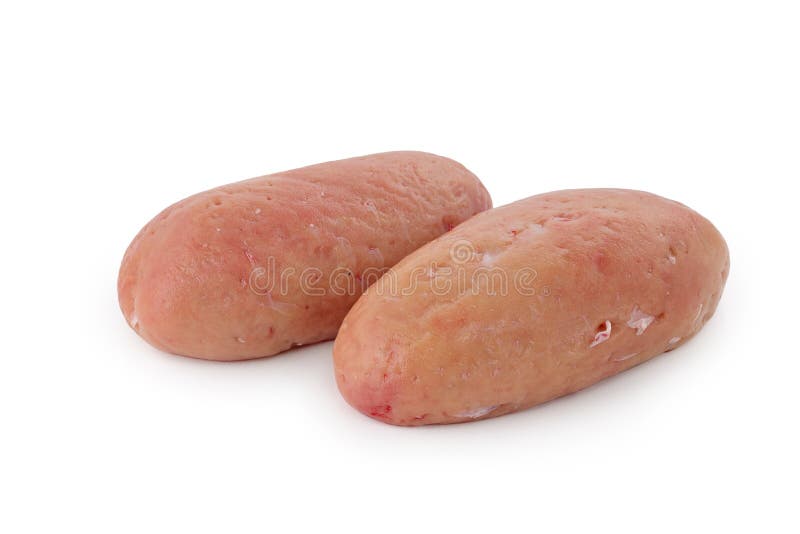 Testicules crus de taureau sur le fond blanc photos libres de droits Testicules crus de taureau sur le fond blanc photos libres de droits