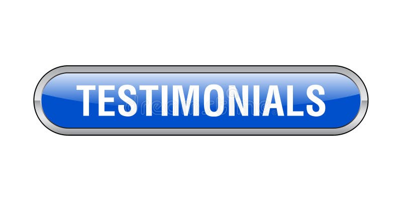 Testimonials web button - computer generated illustration on isolated white background. Button computer illustrations
