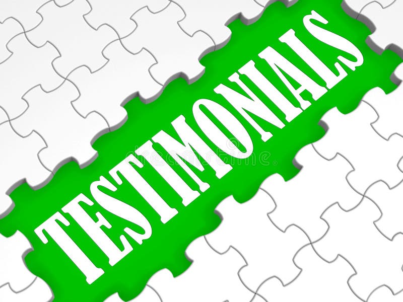 Testimonials Puzzle Showing Credentials And Recommendations