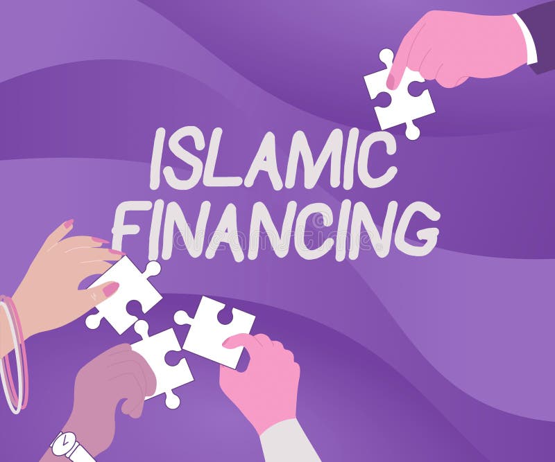 Conceptual display Islamic Financing, Business overview Banking activity and investment that complies with sharia Illustration Of Hands Holding Jigsaw Puzzle Pieces Helping Each Others. Conceptual display Islamic Financing, Business overview Banking activity and investment that complies with sharia Illustration Of Hands Holding Jigsaw Puzzle Pieces Helping Each Others.