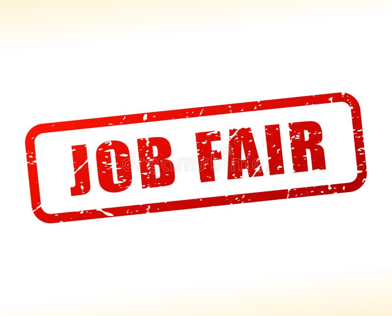 Testo della fiera di lavoro attenuato illustrazione vettoriale Testo della fiera di lavoro attenuato illustrazione vettoriale