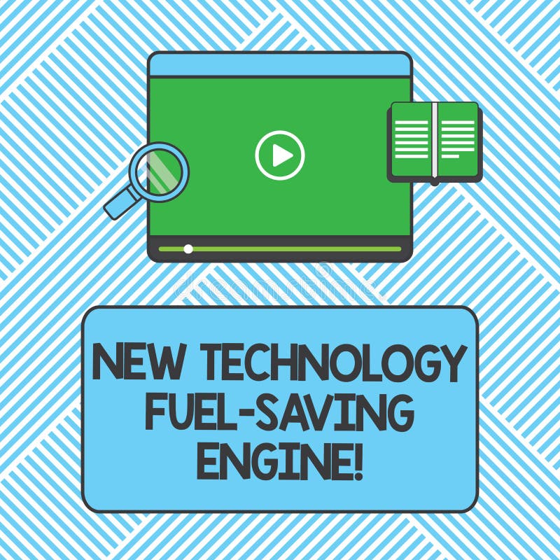 Testo della scrittura che scrive il motore di risparmio del combustibile di nuova tecnologia Concetto che significa le tecnologie illustrazione di stock Testo della scrittura che scrive il motore di risparmio del combustibile di nuova tecnologia Concetto che significa le tecnologie illustrazione di stock