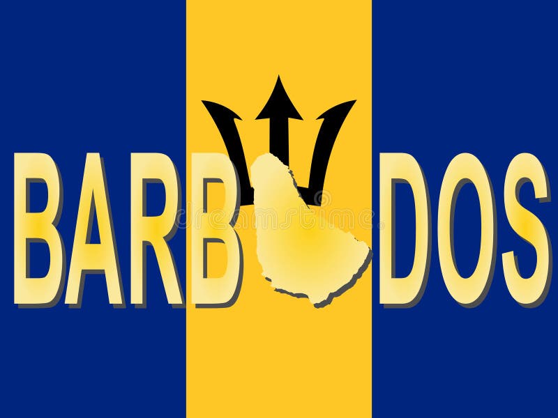 Download Testo Delle Barbados Con Il Programma Illustrazione Vettoriale - Illustrazione di schema, profilo: 3886369
