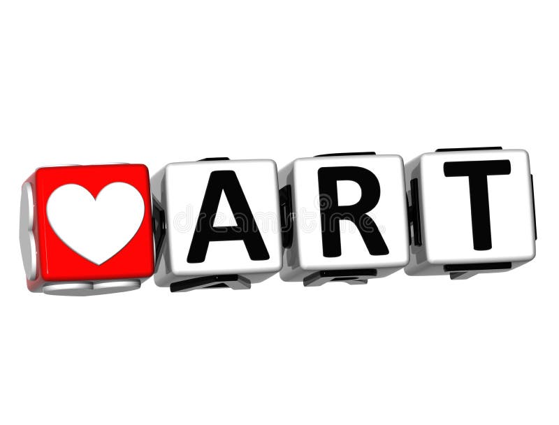 3D I Love Study Art Button Block text on white background. 3D I Love Study Art Button Block text on white background.