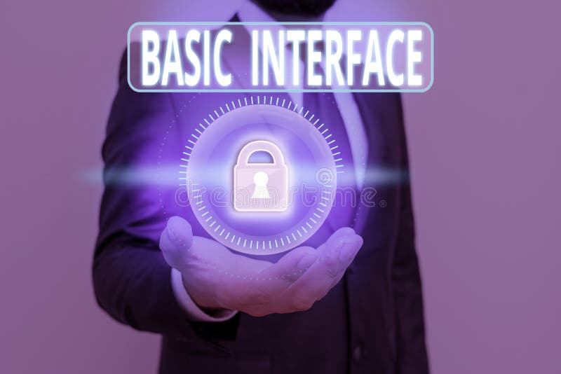 Testo grafia Interfaccia di base Concetto limite di significato attraverso il quale due sistemi indipendenti si incontrano e agis. Testo grafia Interfaccia di base Limite di foto concettuali attraverso cui due sistemi indipendenti si incontrano e agiscono