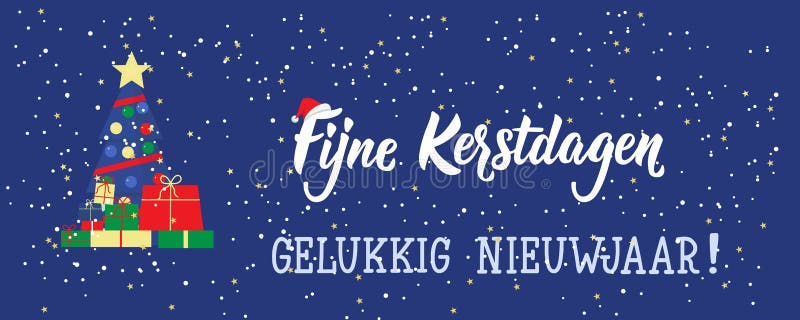 Buon Natale Olandese.Buon Natale E Buon Anno Lingua Olandese Illustrazione Di Stock Illustrazione Di Olanda Netherlands 80840600
