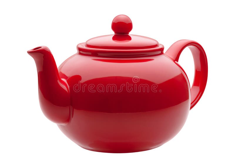 Tetera de cerámica roja imagen de archivo libre de regalías