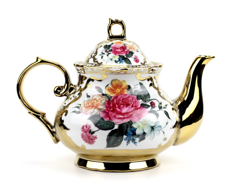 Tetera de China aislada en el fondo blanco imágenes de archivo libres de regalías