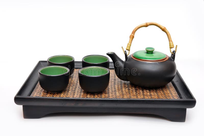 Tetera y taza china fotos de archivo