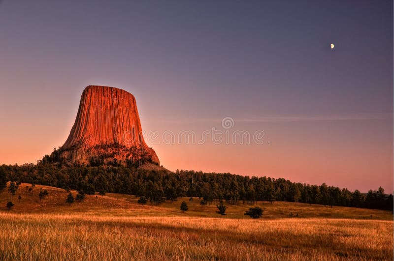 Teufel-Kontrollturm-nationales Denkmal, Wyoming, USA stockbilder Teufel-Kontrollturm-nationales Denkmal, Wyoming, USA stockbilder
