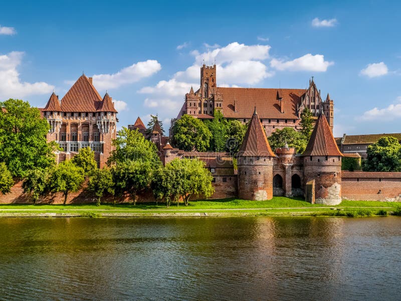 Teutonic Malbork slott, Polen arkivfoton Teutonic Malbork slott, Polen arkivfoton