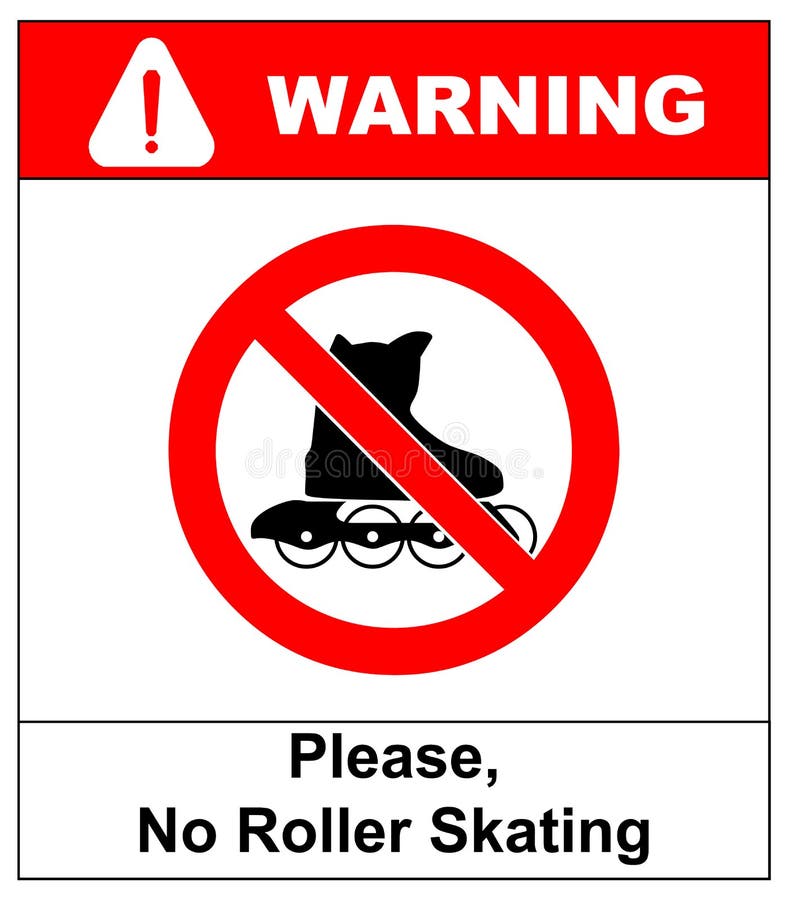Tevreden, Geen die rollerbladesteken in vector op witte verbodssticker wordt geïsoleerd royalty-vrije illustratie Tevreden, Geen die rollerbladesteken in vector op witte verbodssticker wordt geïsoleerd royalty-vrije illustratie