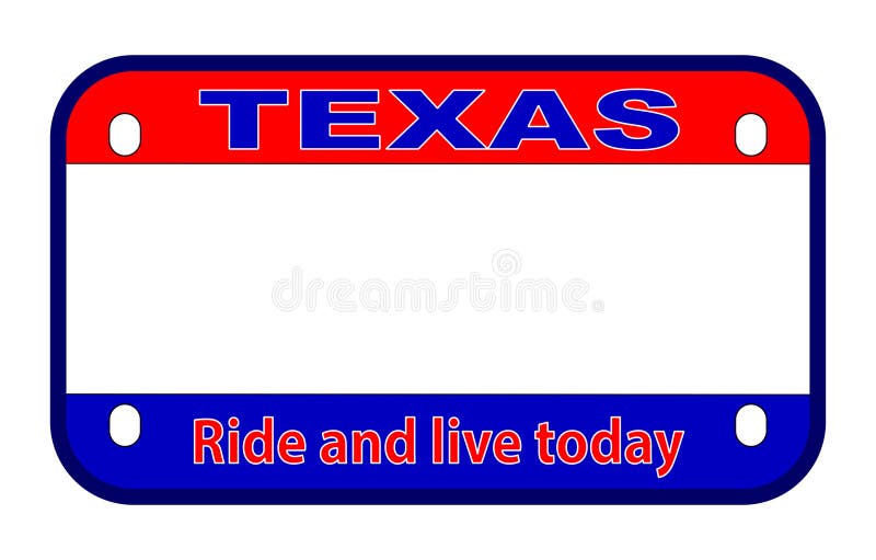 Texan-Motorradkennzeichen stock abbildung