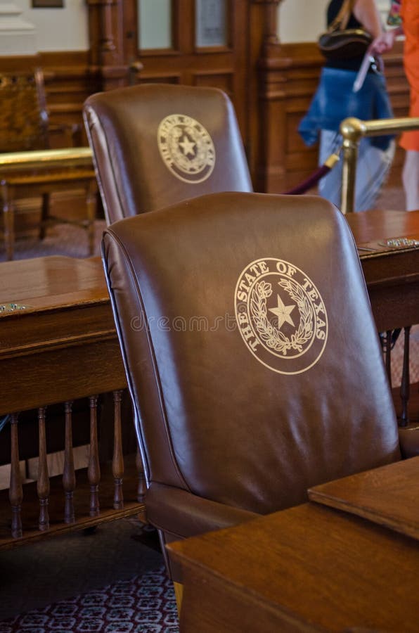 Texas Capitol Chairs in the Texas Senate Chambers - Austin, Texas