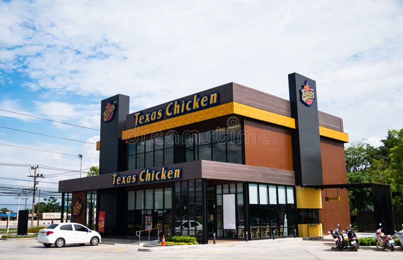 Texas Chicken Or Church`s Chicken Restaurant Featuring Original And Spicy Fried Chicken, Image ...