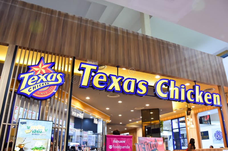 Texas Chicken Or Church`s Chicken Restaurant Featuring Original And Spicy Fried Chicken, Image ...