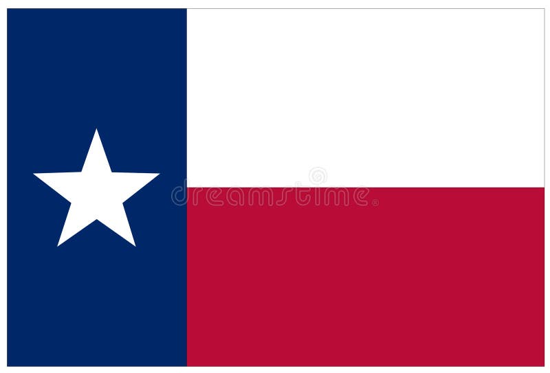 Texas-Flagge - der zweitgrösste Zustand in den Vereinigten Staaten stock abbildung Texas-Flagge - der zweitgrösste Zustand in den Vereinigten Staaten stock abbildung