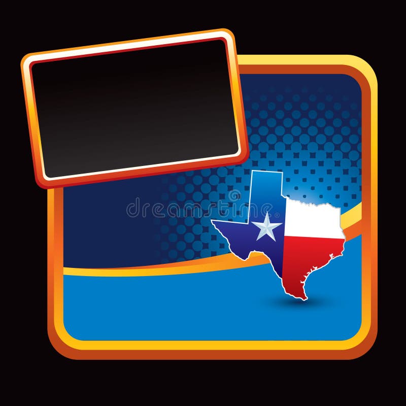 Texas icon on stylized banner stock illustration